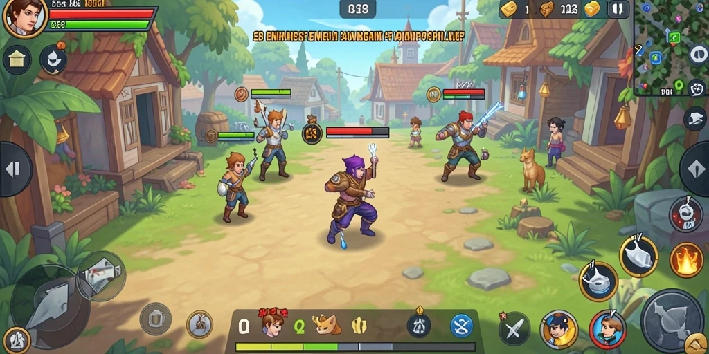 Interaksi sosial dengan pemain lain di dalam game.