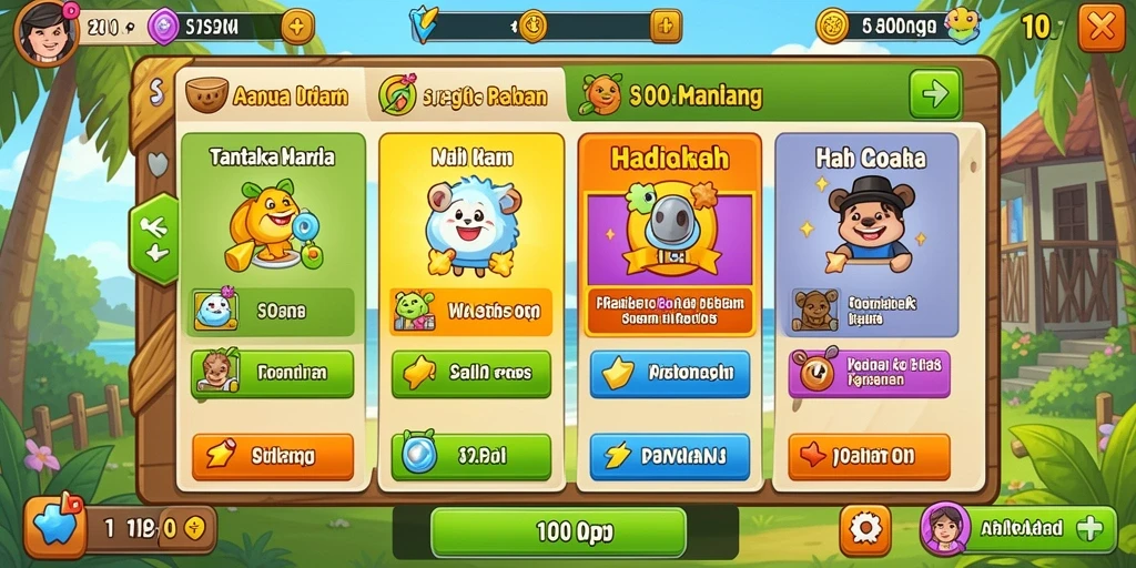 Pemandangan pertanian yang menawan dan cerah.